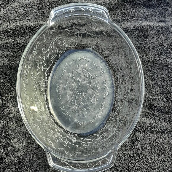 PRINCESS HOUSE FANTASIA CRYSTAL 3 PC 9x13 CASSEROLE BAKING DISH EUC - Picture 4 of 12